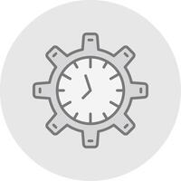 Time management Line Filled Light Icon vector