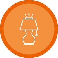 Lamp Line Multi Circle Icon vector