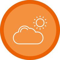 Cloud Line Multi Circle Icon vector