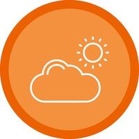 Cloud Line Multi Circle Icon vector