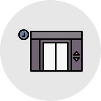 Elevator Line Filled Light Icon vector