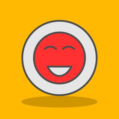 Happy Filled Shadow Icon