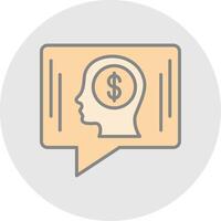 Money Idea Chat Line Filled Light Icon vector