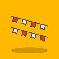 Bunting Filled Shadow Icon vector