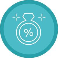 Discount Line Multi Circle Icon vector