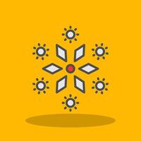Firework Filled Shadow Icon vector