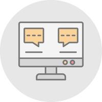 System Line Filled Light Icon vector