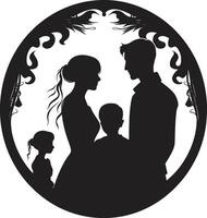 Unity Utopia ic Happy Family Emblem Blissful Connections Family vector