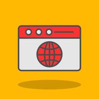 Web Filled Shadow Icon vector