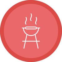 Bbq Line Multi Circle Icon vector