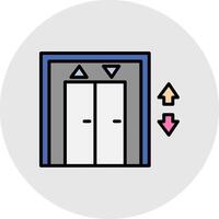 Elevator Line Filled Light Icon vector