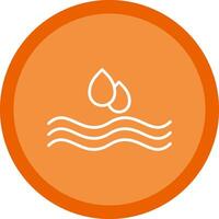 Water Drop Line Multi Circle Icon vector