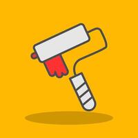 Paint Roller Filled Shadow Icon vector