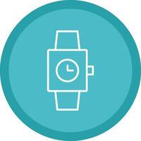 reloj línea multi circulo icono vector