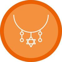 Necklace Line Multi Circle Icon vector