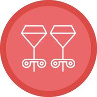 Stud Earrings Line Multi Circle Icon vector