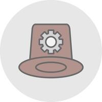 Whitehat Line Filled Light Icon vector