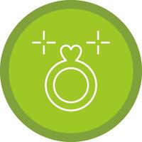 Wedding Ring Line Multi Circle Icon vector