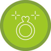 Wedding Ring Line Multi Circle Icon vector