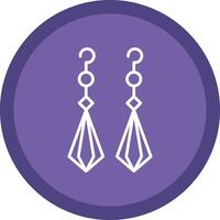 Earrings Line Multi Circle Icon vector