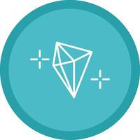 Gemstone Line Multi Circle Icon vector