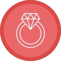 Diamond Ring Line Multi Circle Icon vector