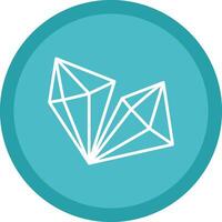 Crystal Line Multi Circle Icon vector