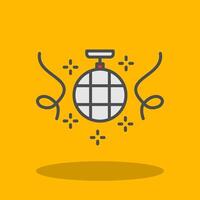 Disco Ball Filled Shadow Icon vector