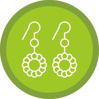 Earrings Line Multi Circle Icon vector