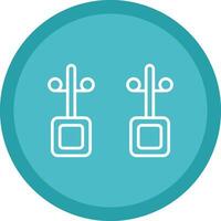 Stud Earrings Line Multi Circle Icon vector