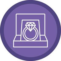 Diamond Ring Line Multi Circle Icon vector