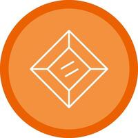 Gem Line Multi Circle Icon vector