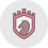 Security Castle Strategy Line Filled Light Icon vector