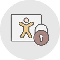 Parental Control Line Filled Light Icon vector