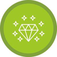 Gemstone Line Multi Circle Icon vector