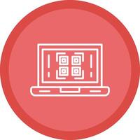 en línea multi circulo qr código línea multi circulo icono vector