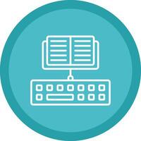 Typing Line Multi Circle Icon vector