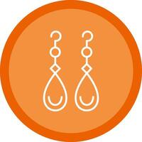 Earrings Line Multi Circle Icon vector