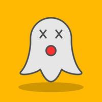 Ghost Filled Shadow Icon vector