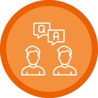 Question And Answer Line Multi Circle Icon vector
