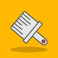 Paint Brush Filled Shadow Icon vector