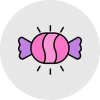 Candy Line Filled Light Icon vector