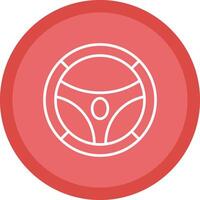 Steering Wheel Line Multi Circle Icon vector