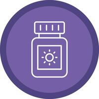 Sun Block Line Multi Circle Icon vector