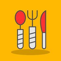 Cooking Utensils Filled Shadow Icon vector