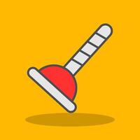 Plunger Filled Shadow Icon vector