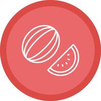 Watermelon Line Multi Circle Icon vector