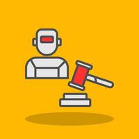 Labour Law Filled Shadow Icon vector