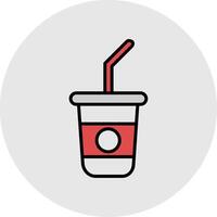 Soft Drink Line Filled Light Icon vector