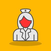 Nurse Filled Shadow Icon vector